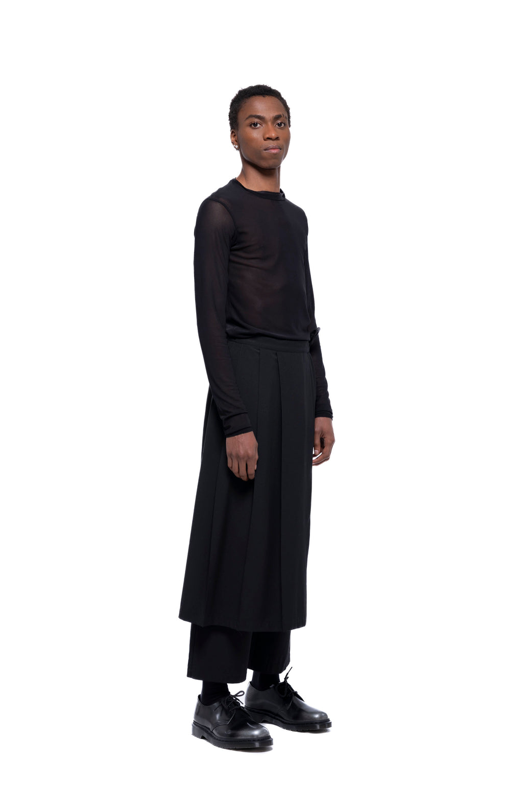 GRETA SKÖRT PANT – Black Suiting (Preorder)