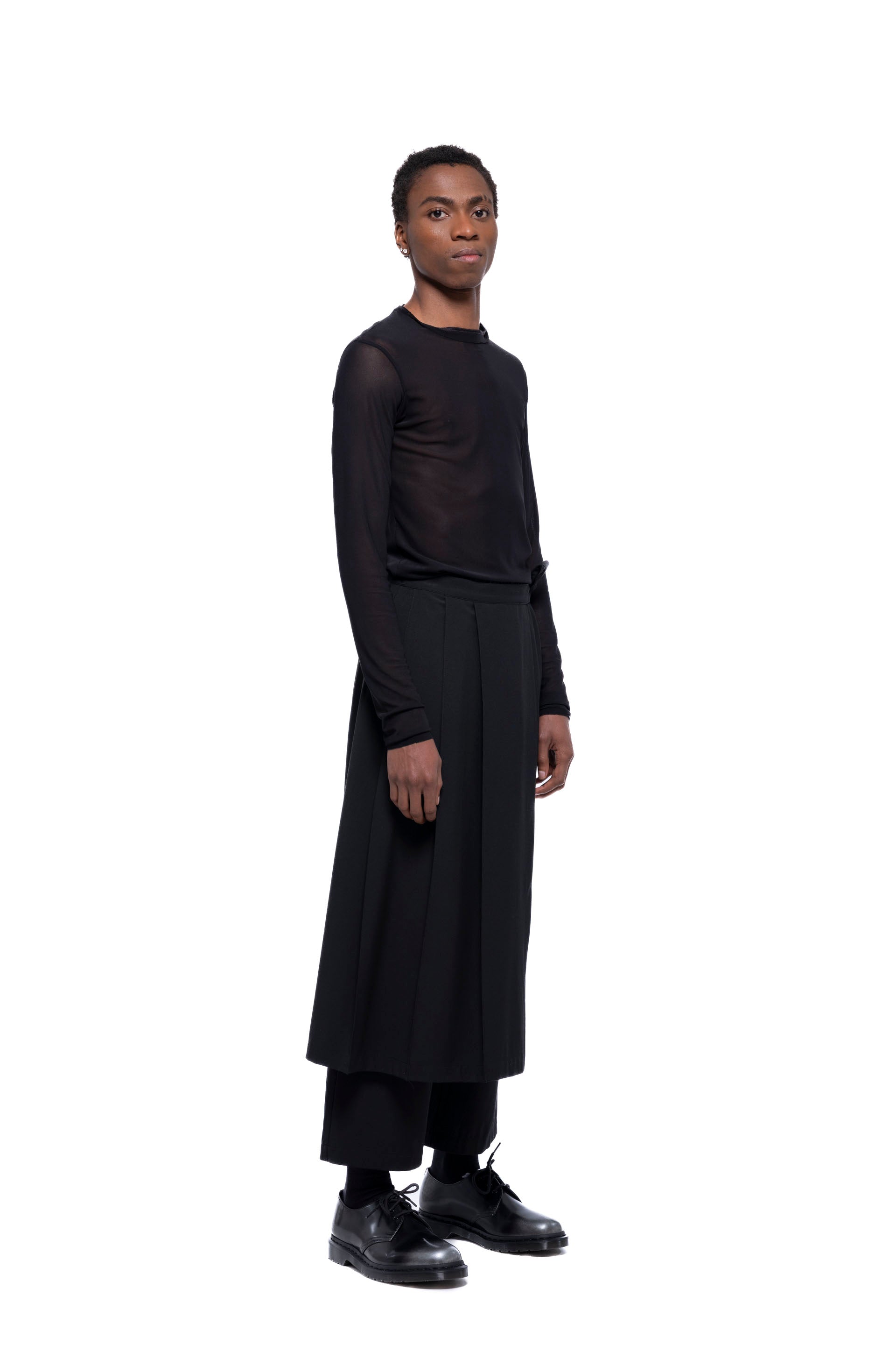 GRETA SKÖRT PANT – Black Suiting (Preorder)