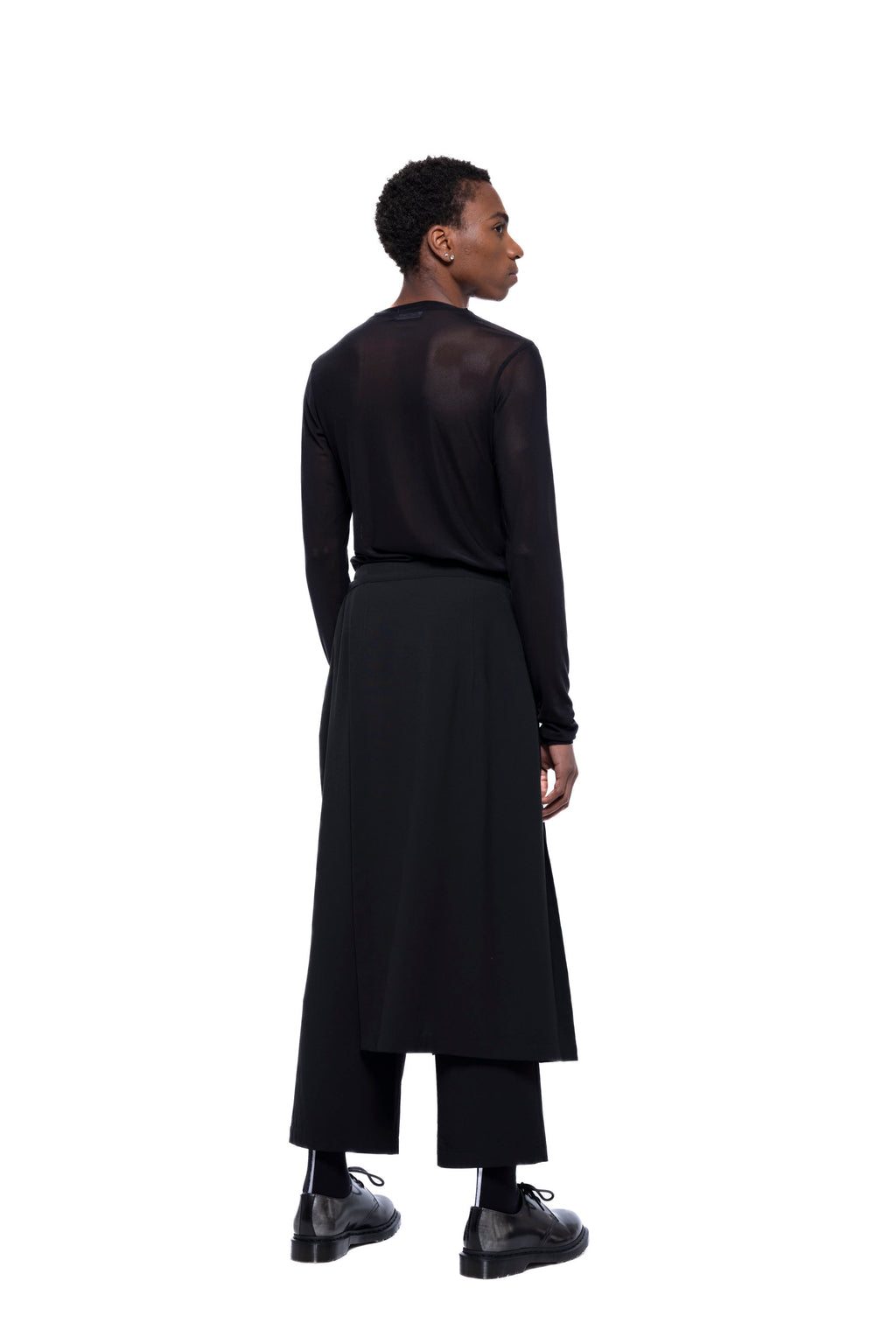 GRETA SKÖRT PANT – Black Suiting (Preorder)
