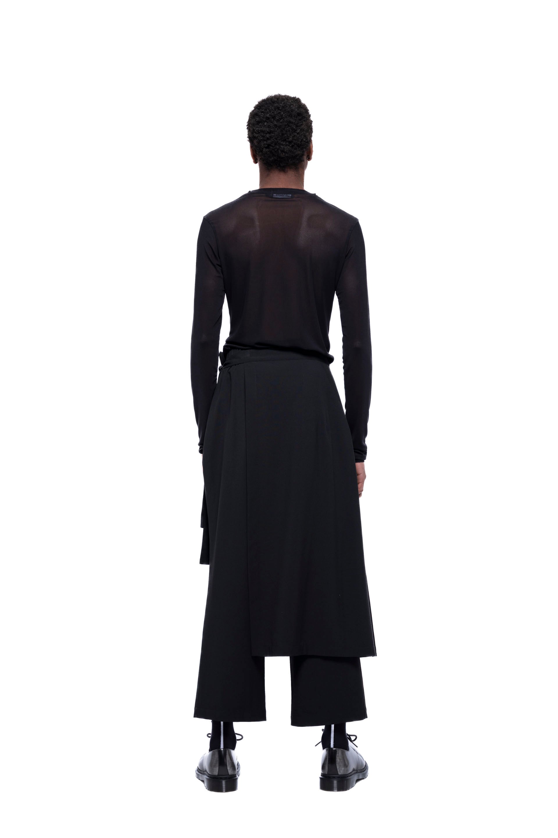 GRETA SKÖRT PANT – Black Suiting (Preorder)