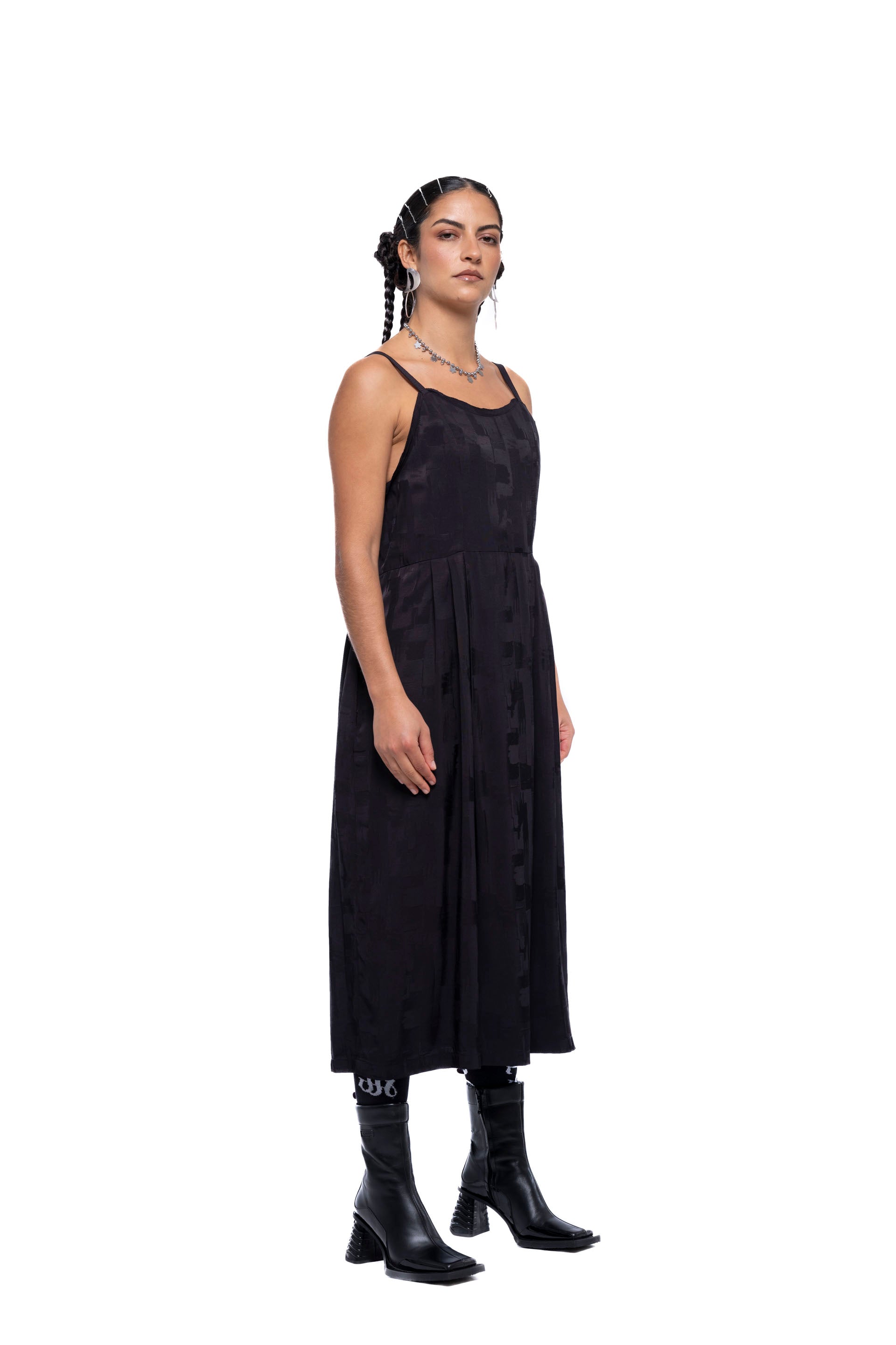LOTTA DRESS – Black Abstract (Preorder)
