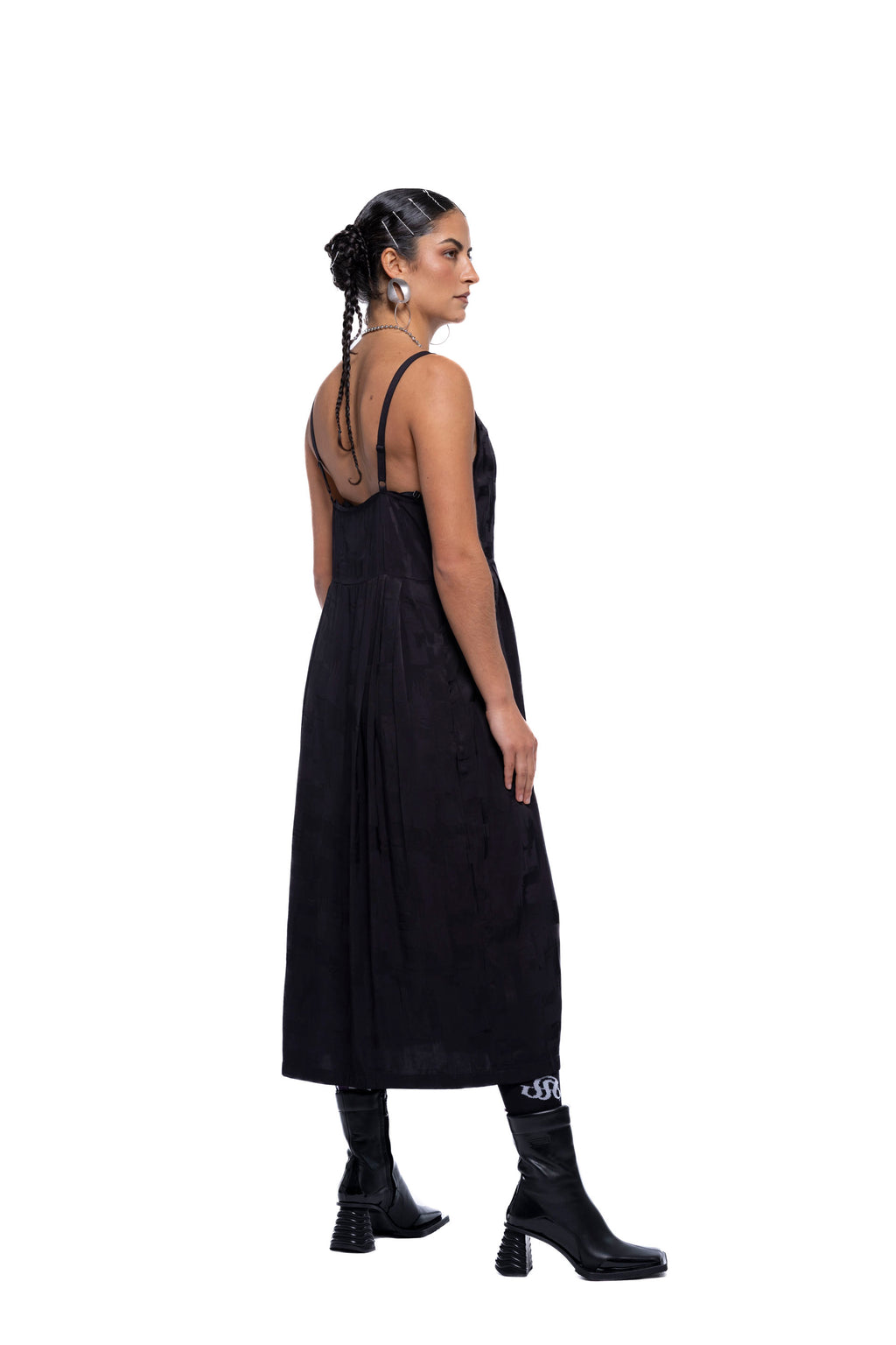 LOTTA DRESS – Black Abstract (Preorder)
