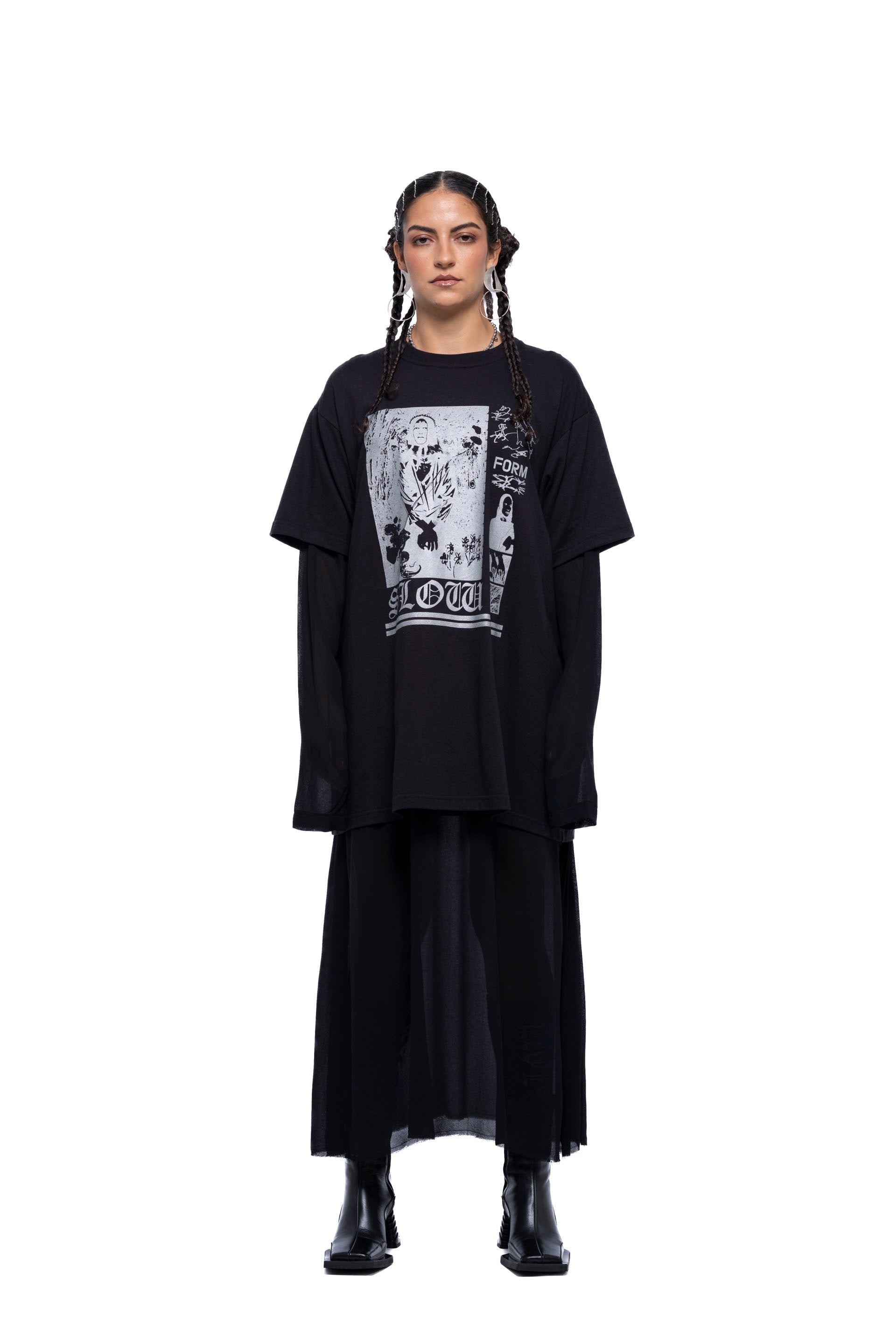 SLOW FORM TSHIRT DRESS – Black