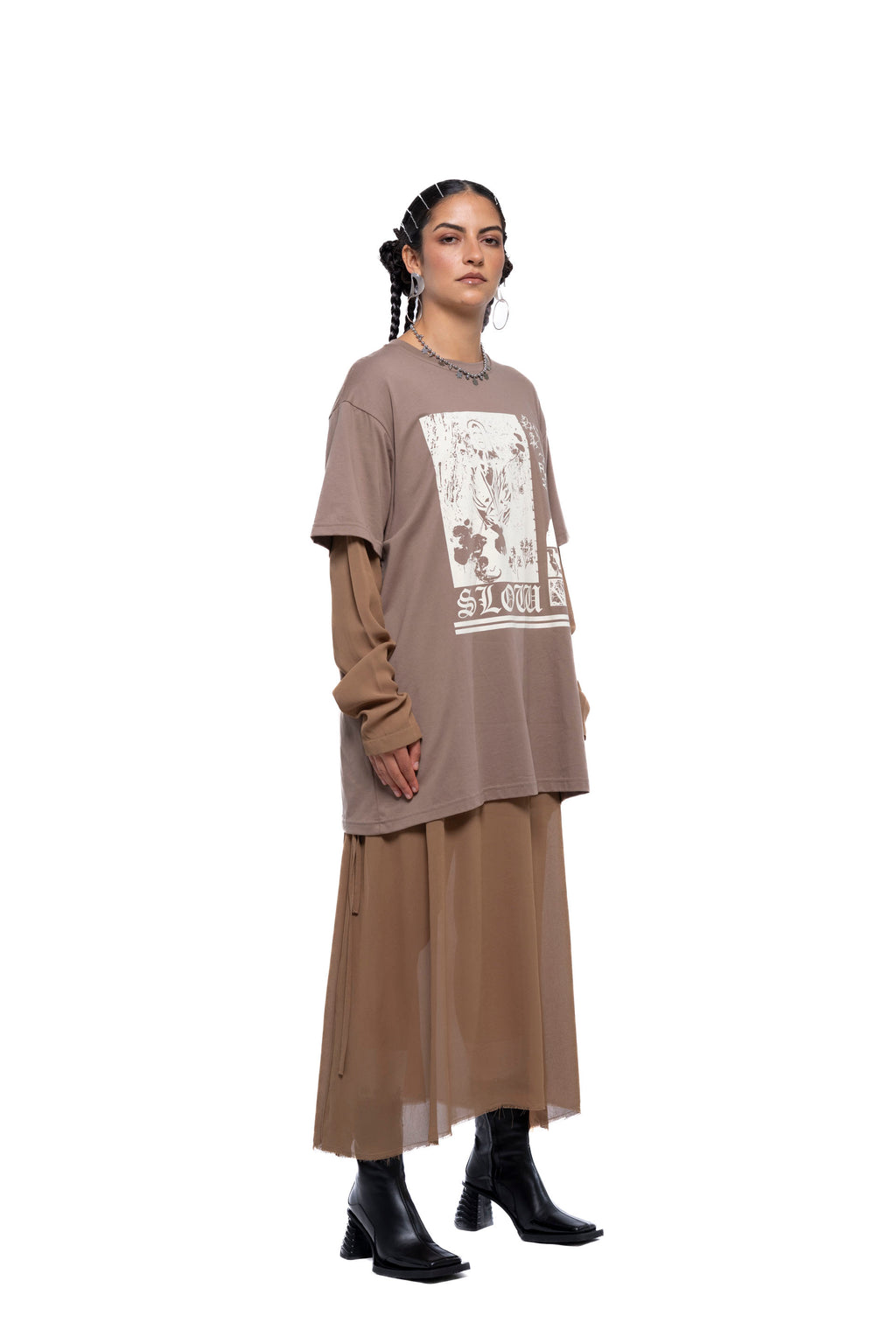 SLOW FORM TSHIRT DRESS – Fawn