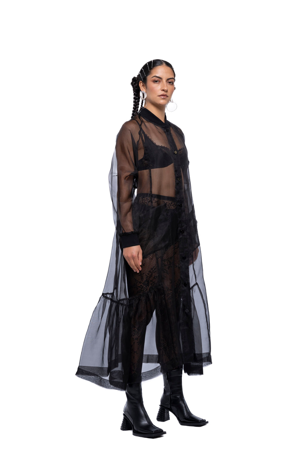 GERTRUD BOMBER DRESS – Silk Organza (Preorder)