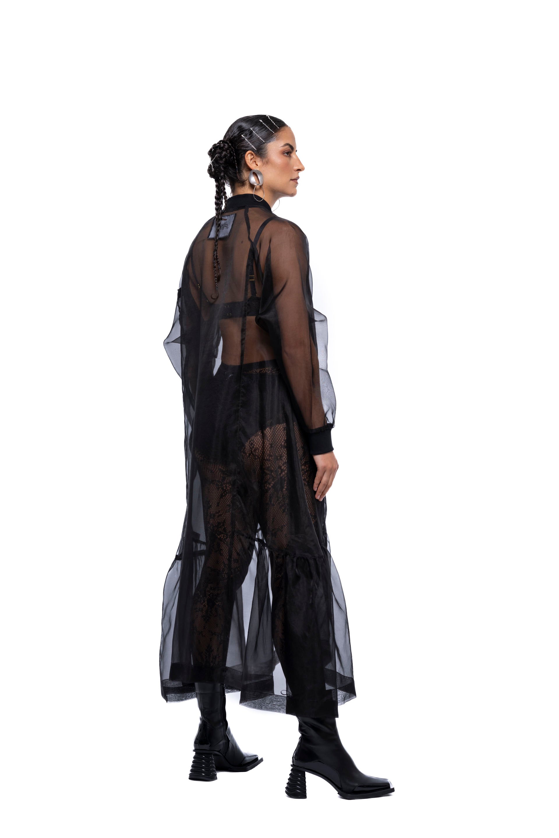 GERTRUD BOMBER DRESS – Silk Organza (Preorder)