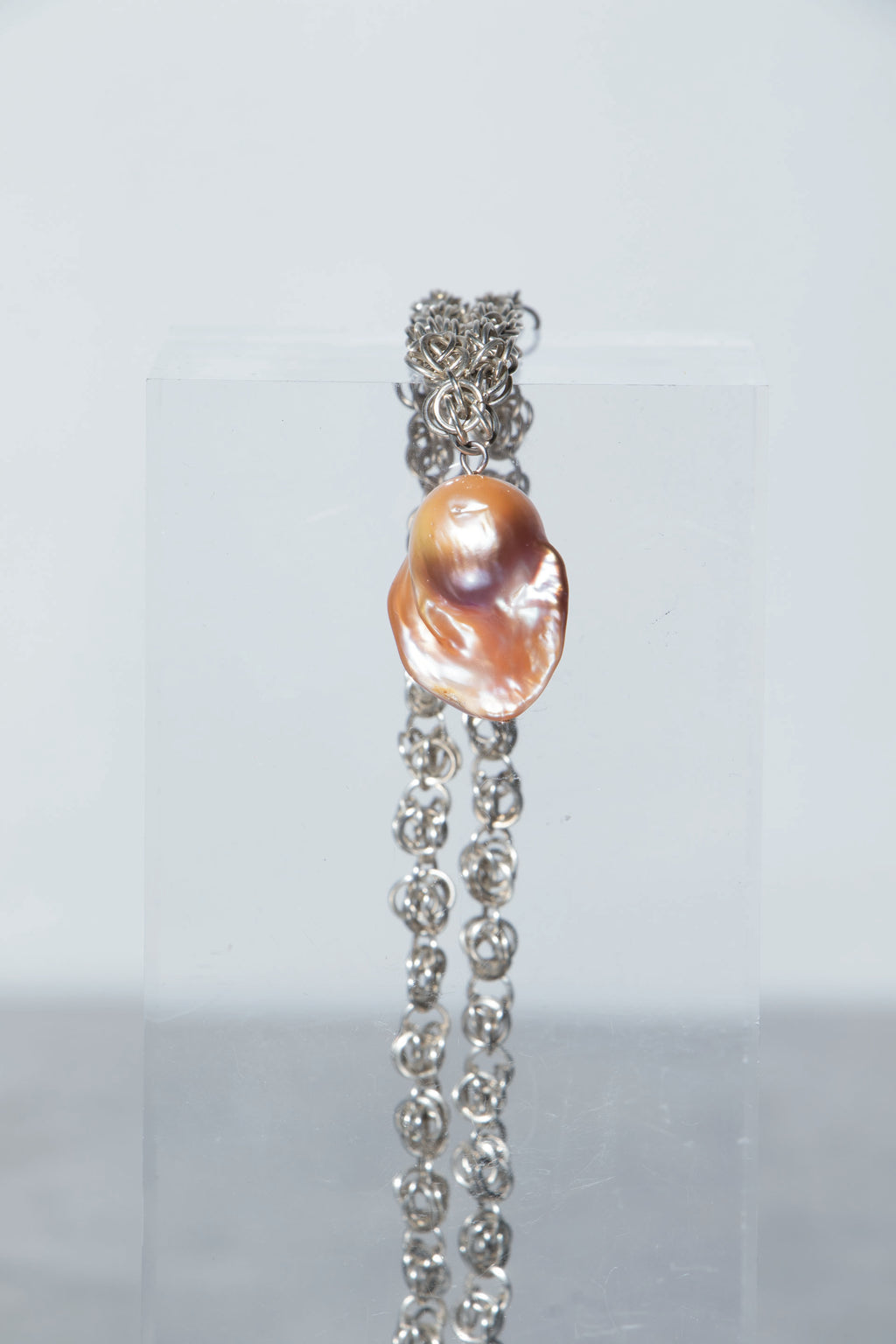 Pink Pearl Pendant Chain Necklace [N11] - SEAPUNKS.XX