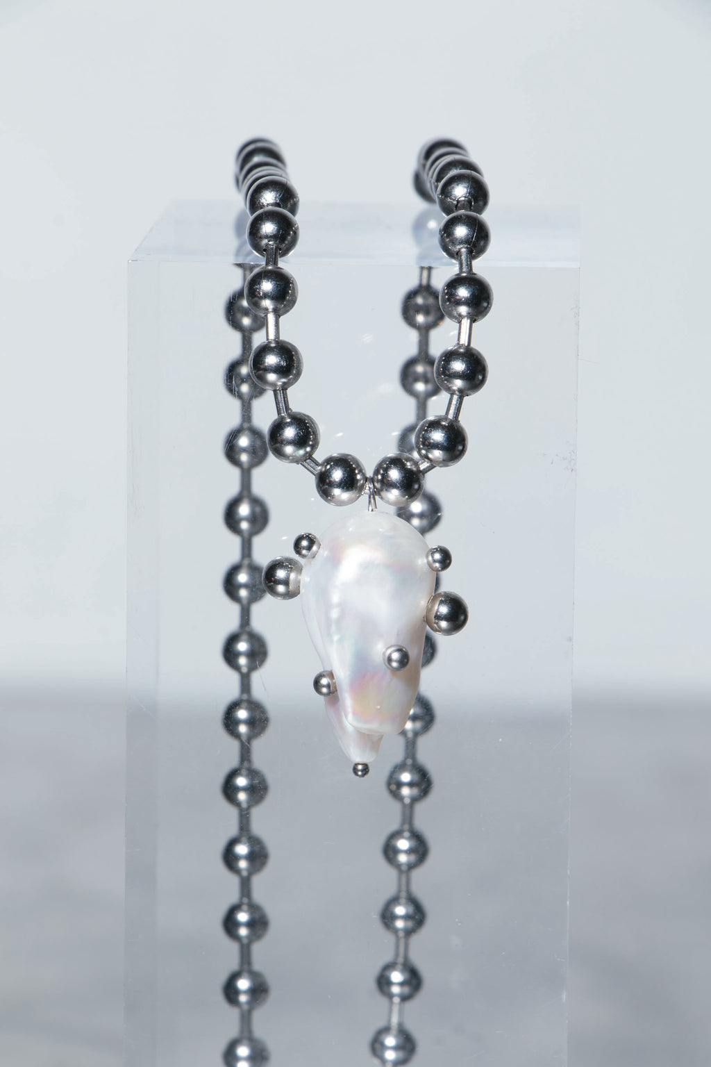 White Pearl Pendant Necklace [P2] - SEAPUNKS.XX
