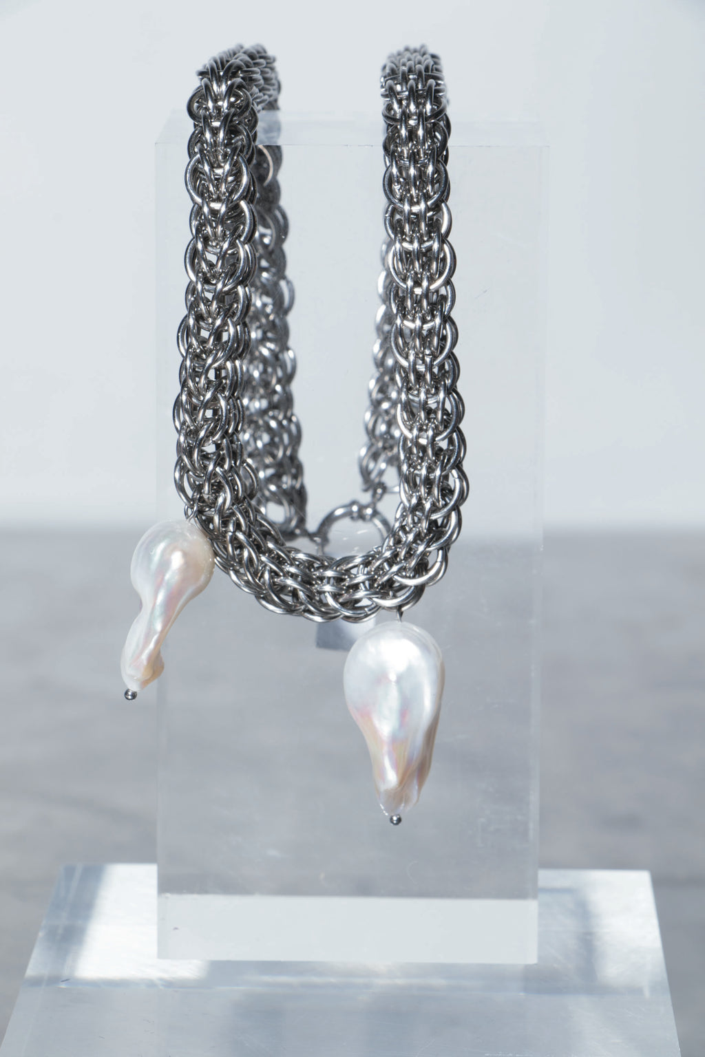 White Pearl Weave Chain Necklace [P4] - SEAPUNKS.XX
