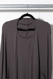 Hooded Banana Top Grey - JING HÉ