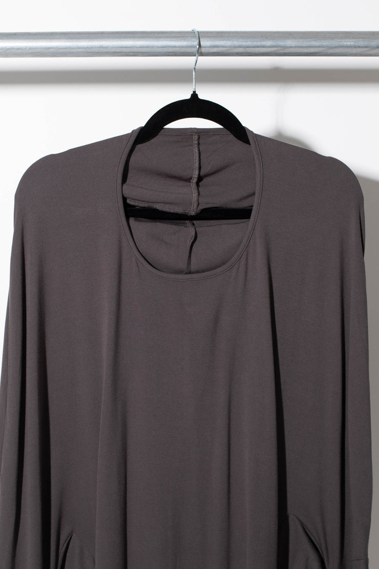 Hooded Banana Top Grey - JING HÉ