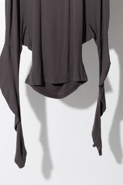Hooded Banana Top Grey - JING HÉ