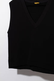 HARRIET SWEATER VEST, Black - OOSTEROM