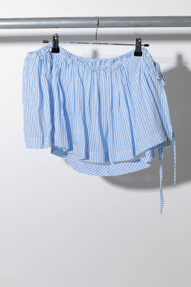 Double Mini Skirt, Blue - RHODA NUNN