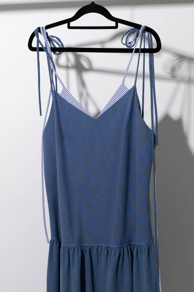 Double-Bikini Dress, Blue- RHODA NUNN