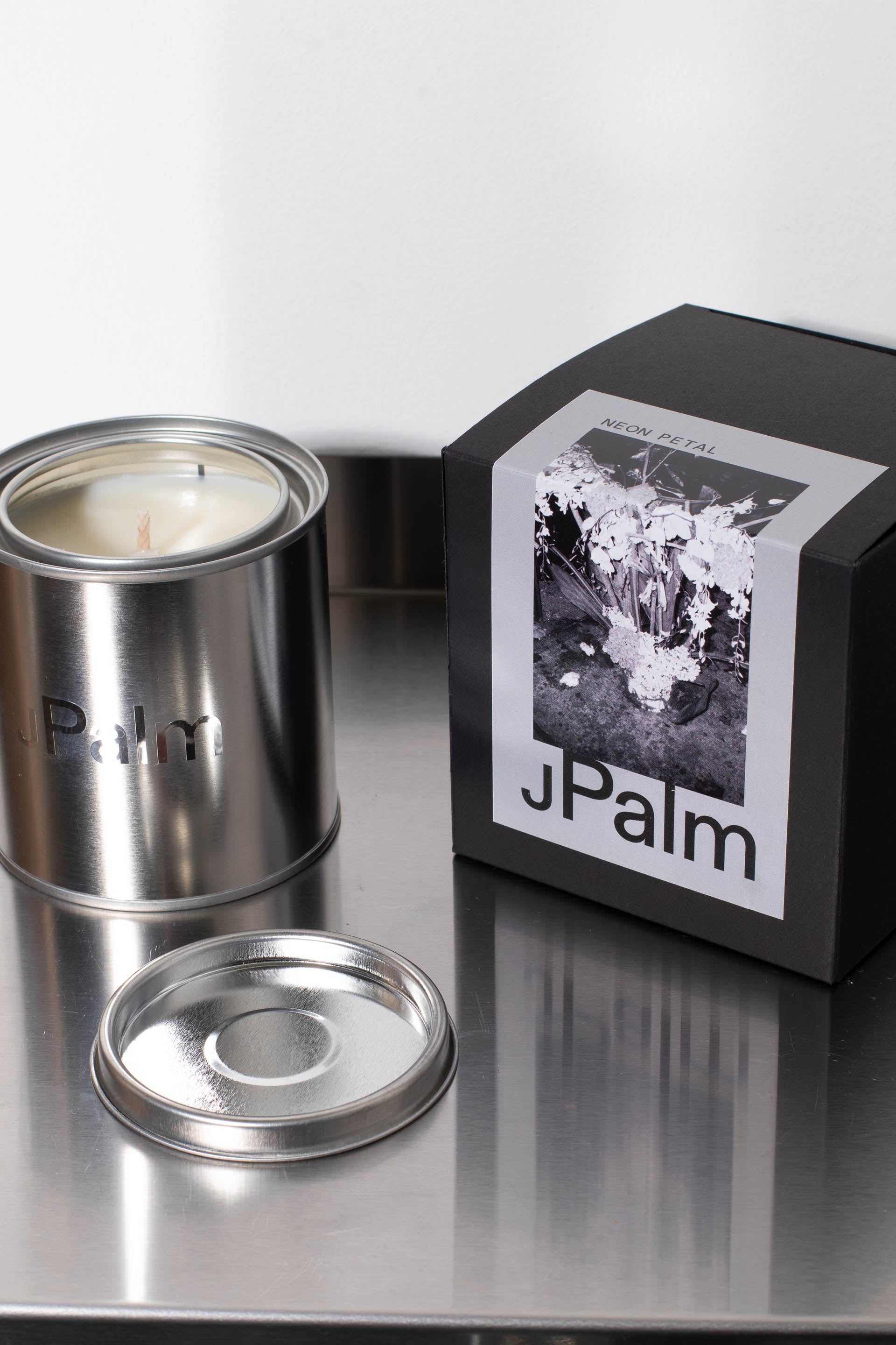 Neon Petal Soy Wax Candle (small)