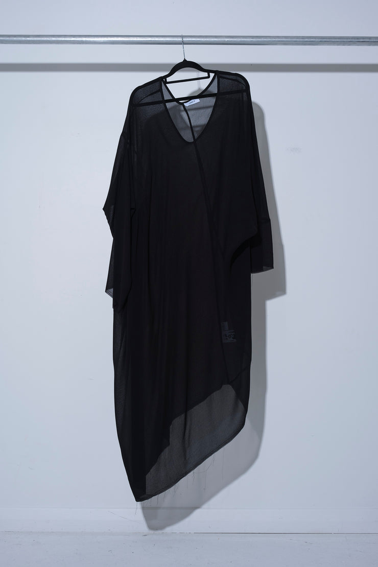 ASYMMETRIC FIRE CLOUD DRESS Black - Jimmy D