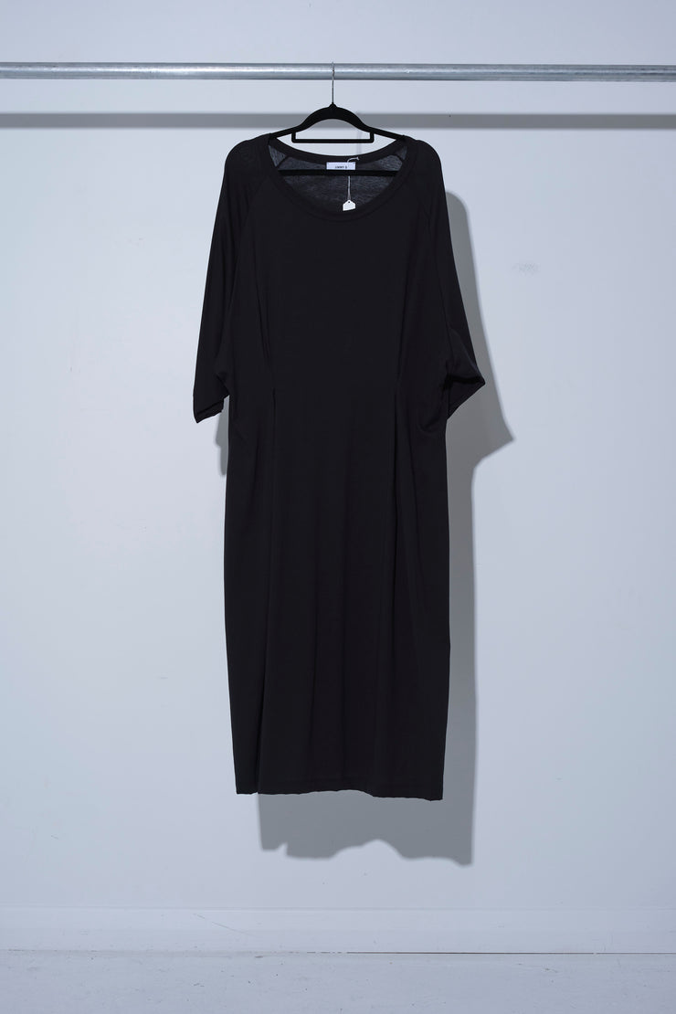 SHORT SLEEVE PNEUMATIC DRESS Plain Black - Jimmy D