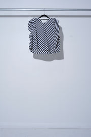 Scarf Tank Black+White Stripe - Mercury