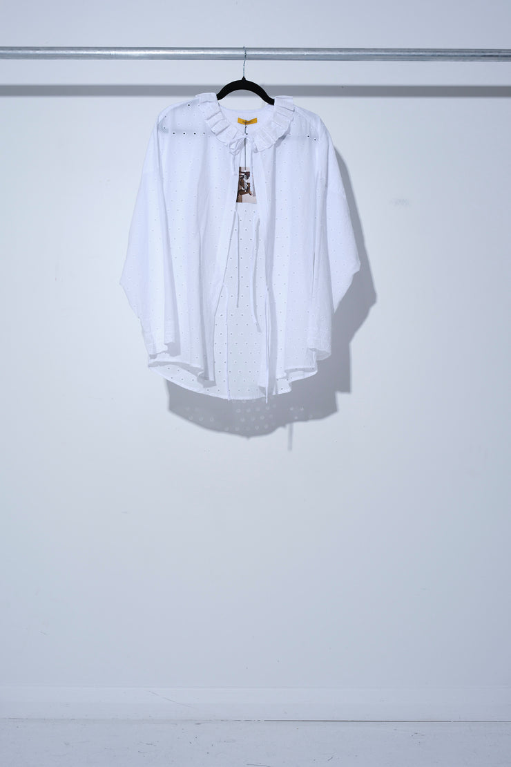 PAINTER’S SHIRT | WHITE BRODERIE - OOSTEROM