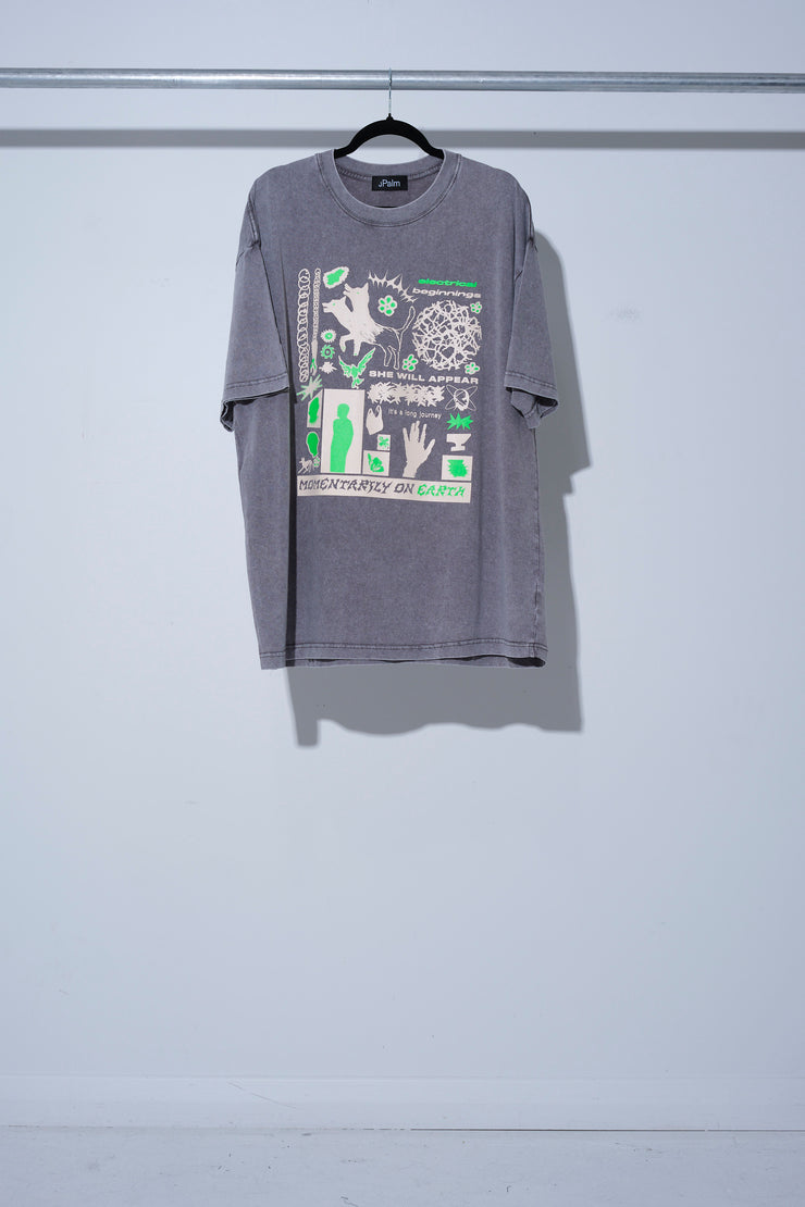 MOMENTARILY ON EARTH TSHIRT - Light Grey - JPalm