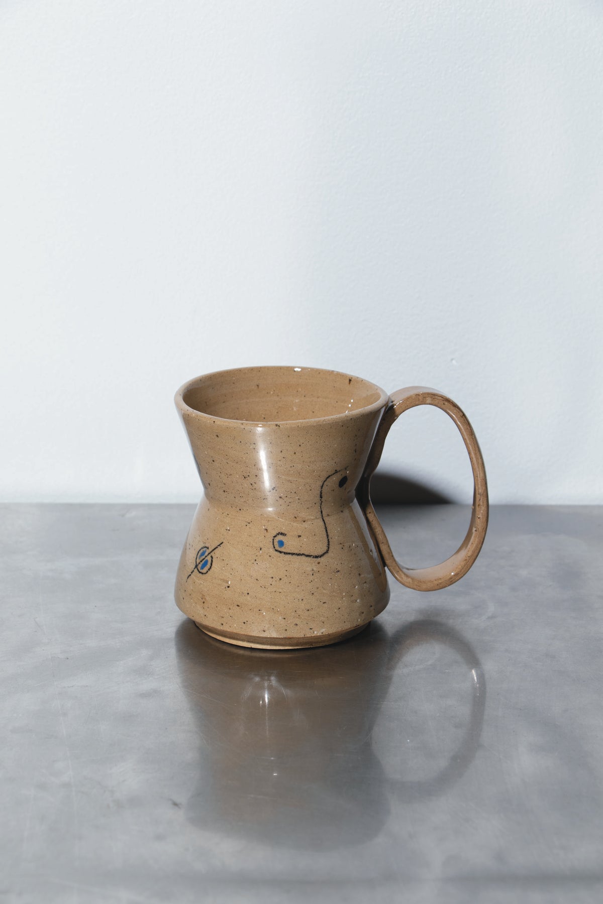 CR15 Handpainted Hourglass mug - Glyphs - CARMEL ROWDEN