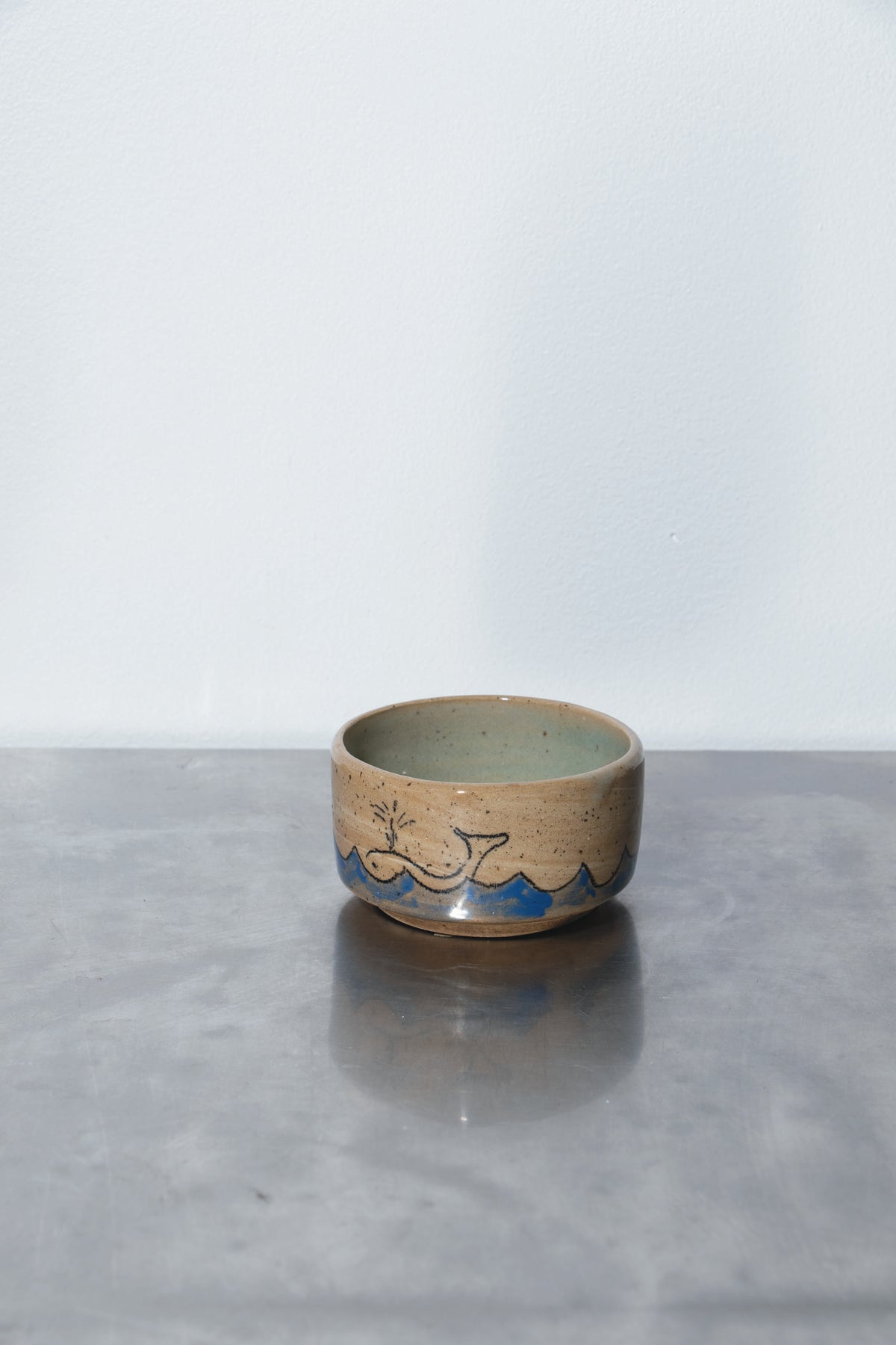 CR18 Small Handpainted Mug w Whale & Boat - CARMEL ROWDEN