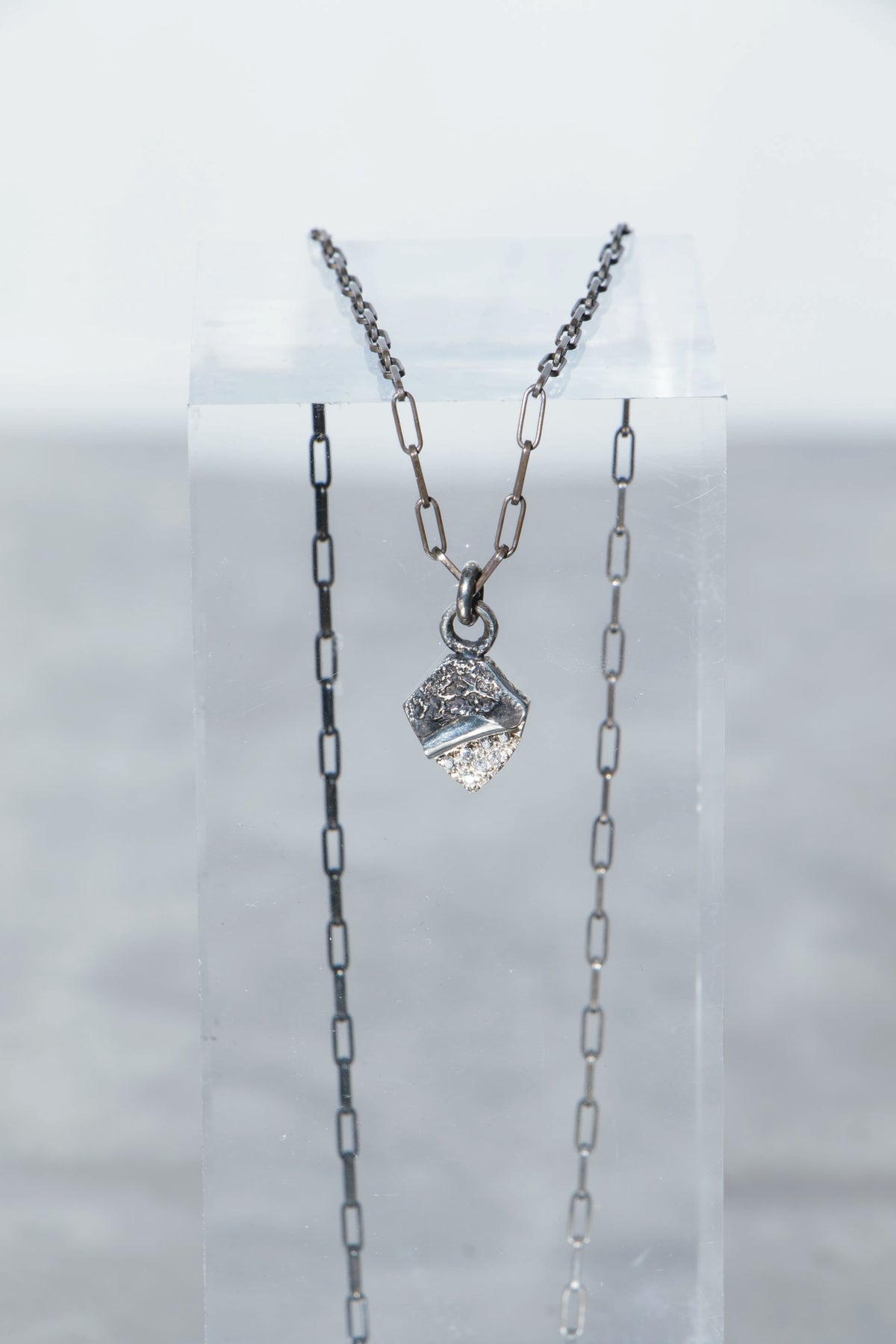 Shield Pendant - 50cm Paperclip Chain - JESS BLAK JEWELLERY