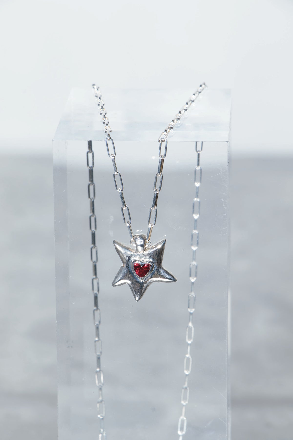 I'm a Star Pendant - Silver Red - JESS BLAK JEWELLERY