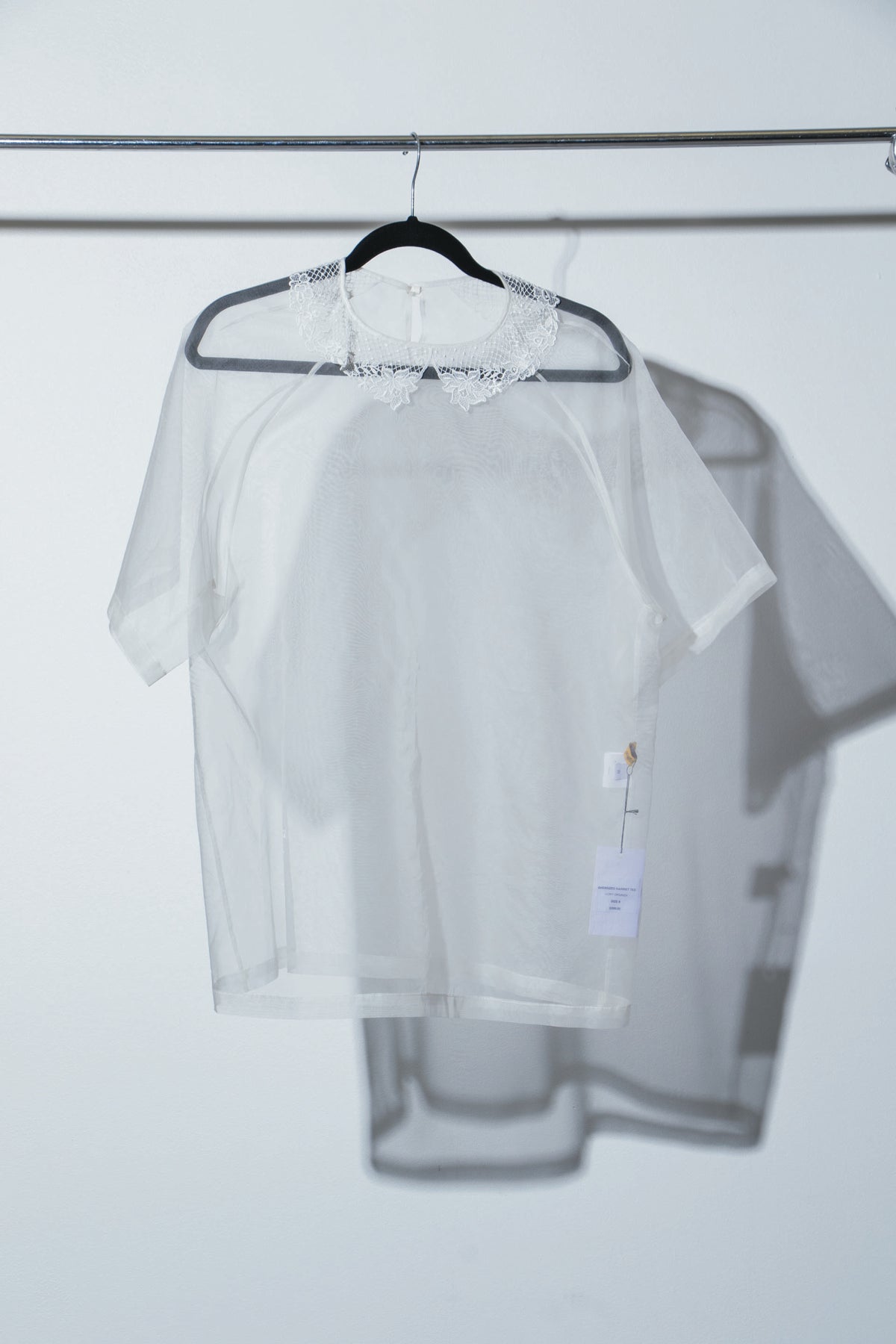 Harriet Oversized Tee - Ivory Organza - OOSTEROM