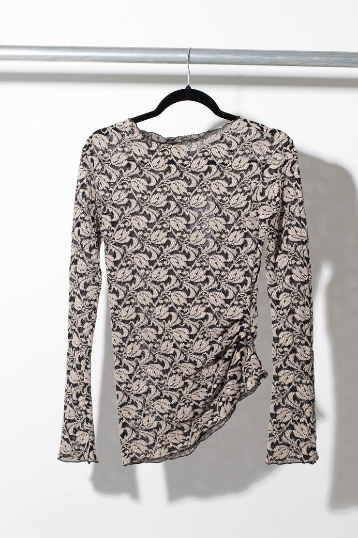 Avenue Longsleeve Top, Cream - JOJO ROSS