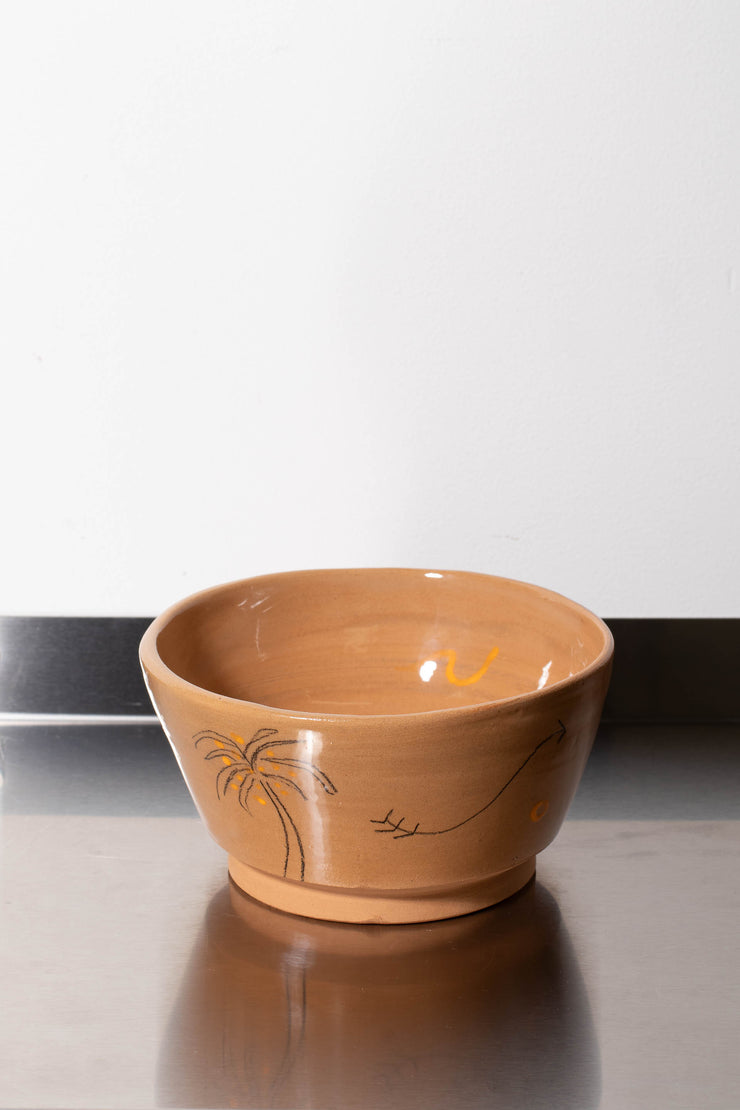 13. Toasty bowl with orange and underglaze pencil – CARMEL ROWDEN