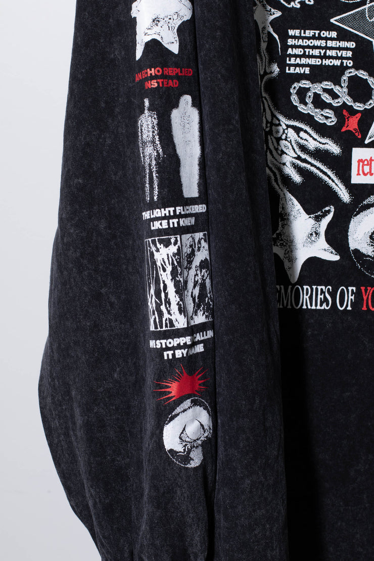 Oldest Memories Of You Longsleeve Top, Black - JPalm