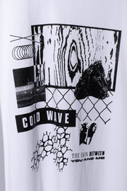 Gravel Beach L/S Tee (White) – COLD WAVE