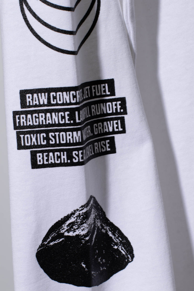 Gravel Beach L/S Tee (White) – COLD WAVE