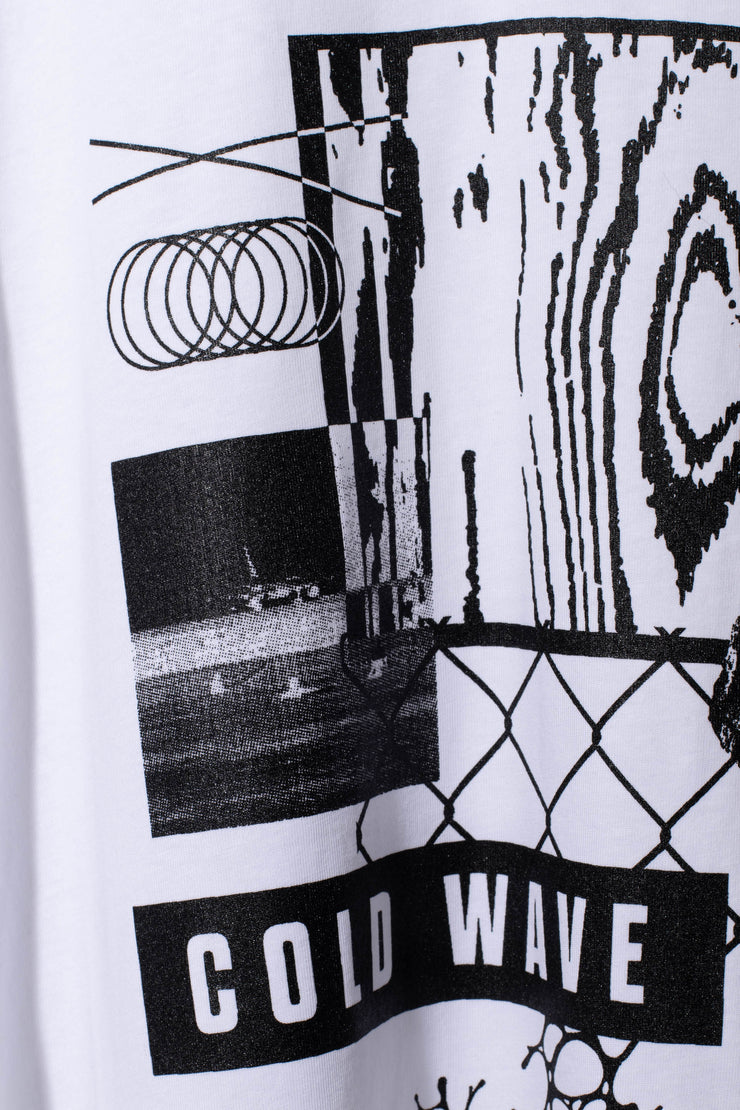 Gravel Beach L/S Tee (White) – COLD WAVE