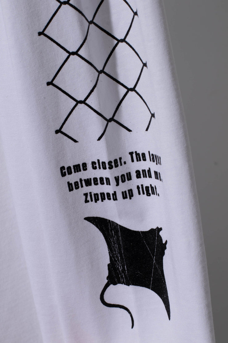 Gravel Beach L/S Tee (White) – COLD WAVE