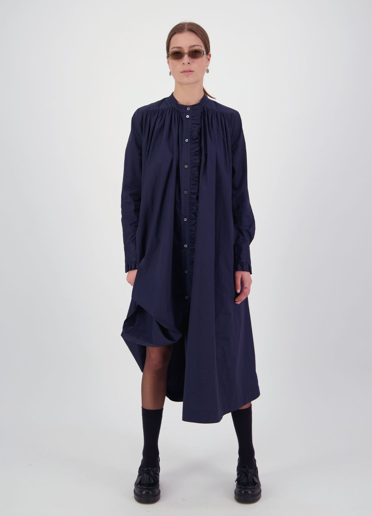 Into the Cosmos Dress - Navy Cotton - DAYLIGHT MOON