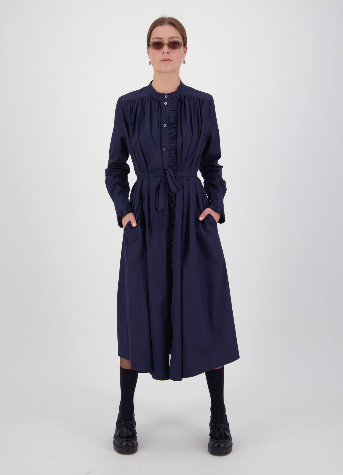 Into the Cosmos Dress - Navy Cotton - DAYLIGHT MOON