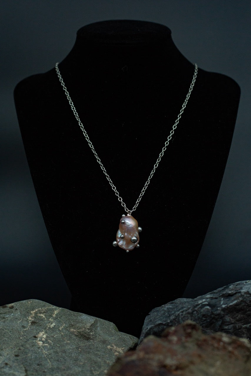 Pink Pearl Pendant Necklace [G1] - SEAPUNKS.XX