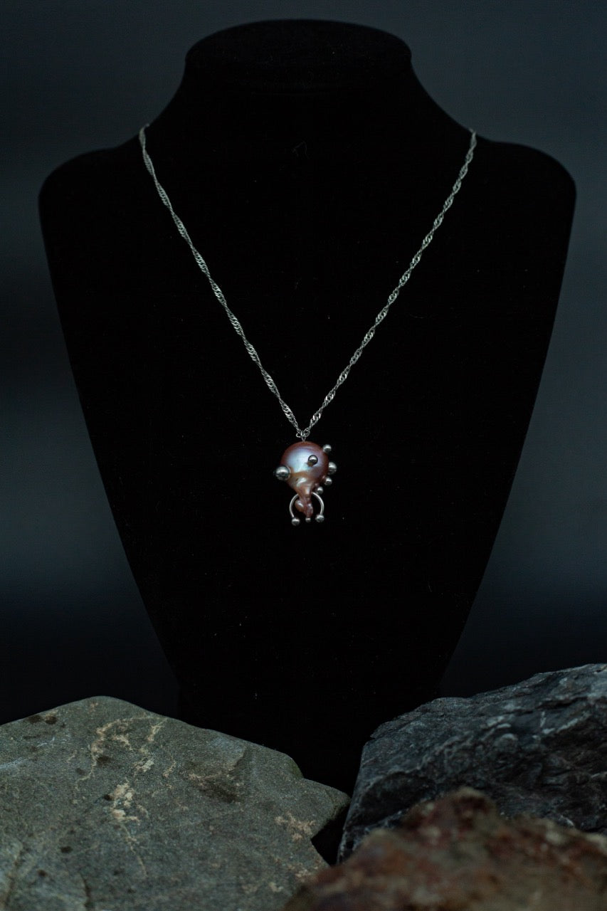 Pink Pearl Pendant Necklace [G2] - SEAPUNKS.XX