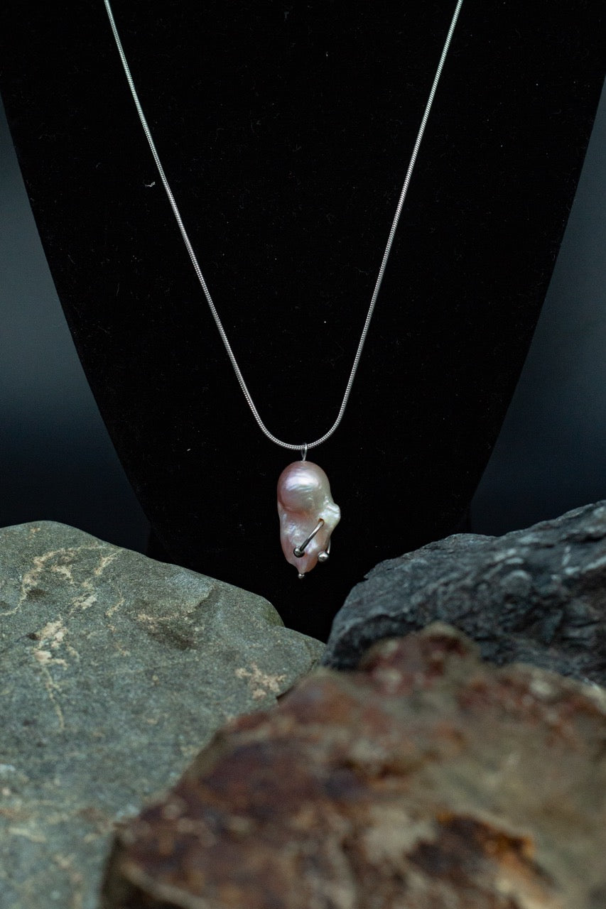 Pink Pearl Pendant Necklace [N12] - SEAPUNKS.XX