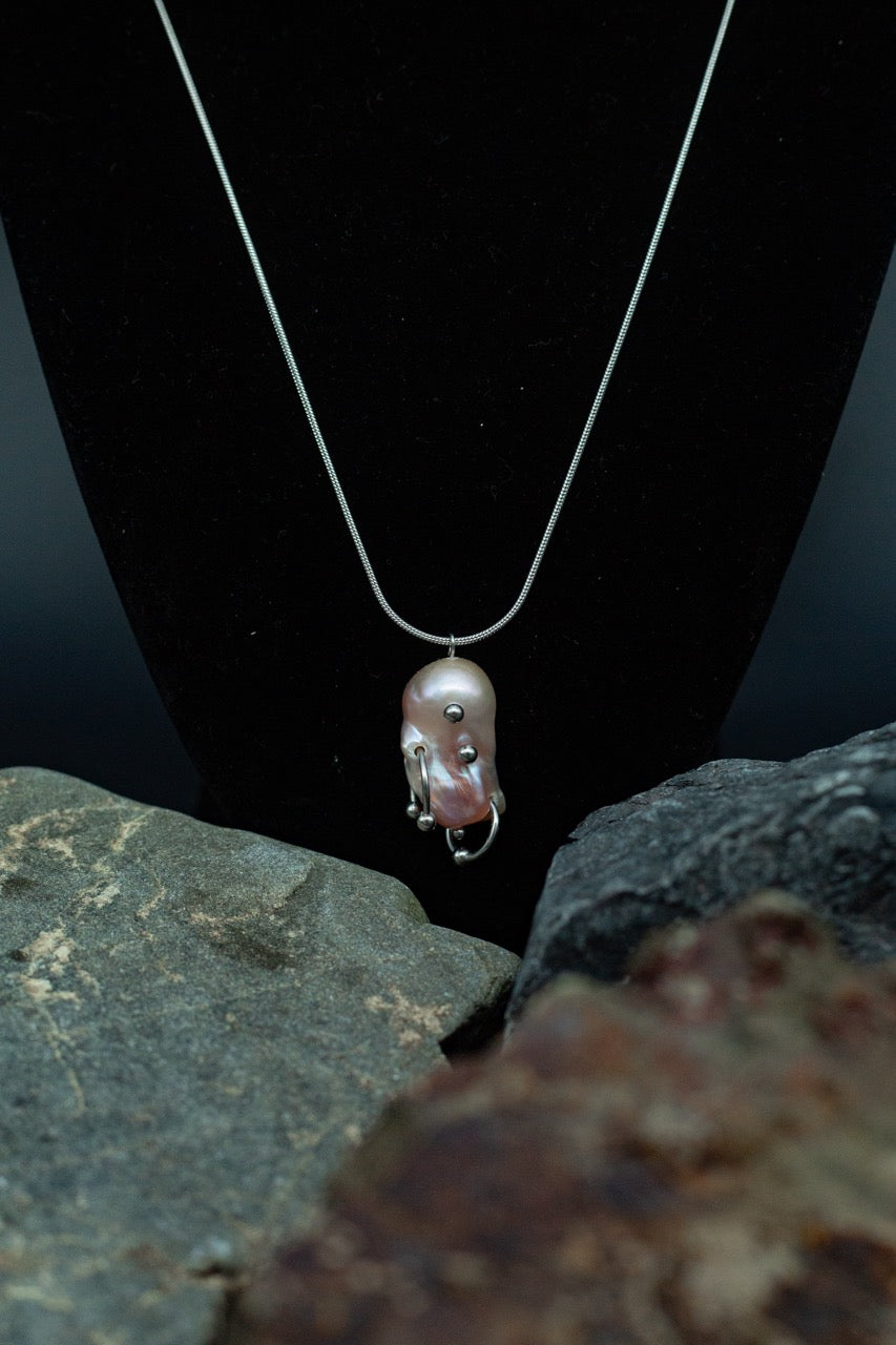 Pink Pearl Pendant Necklace [N7] - SEAPUNKS.XX