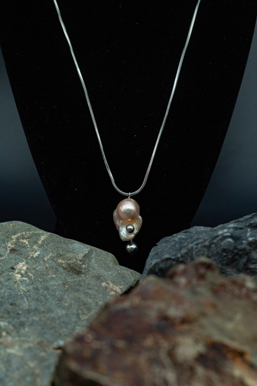 Pink Pearl Pendant Necklace [N8] - SEAPUNKS.XX