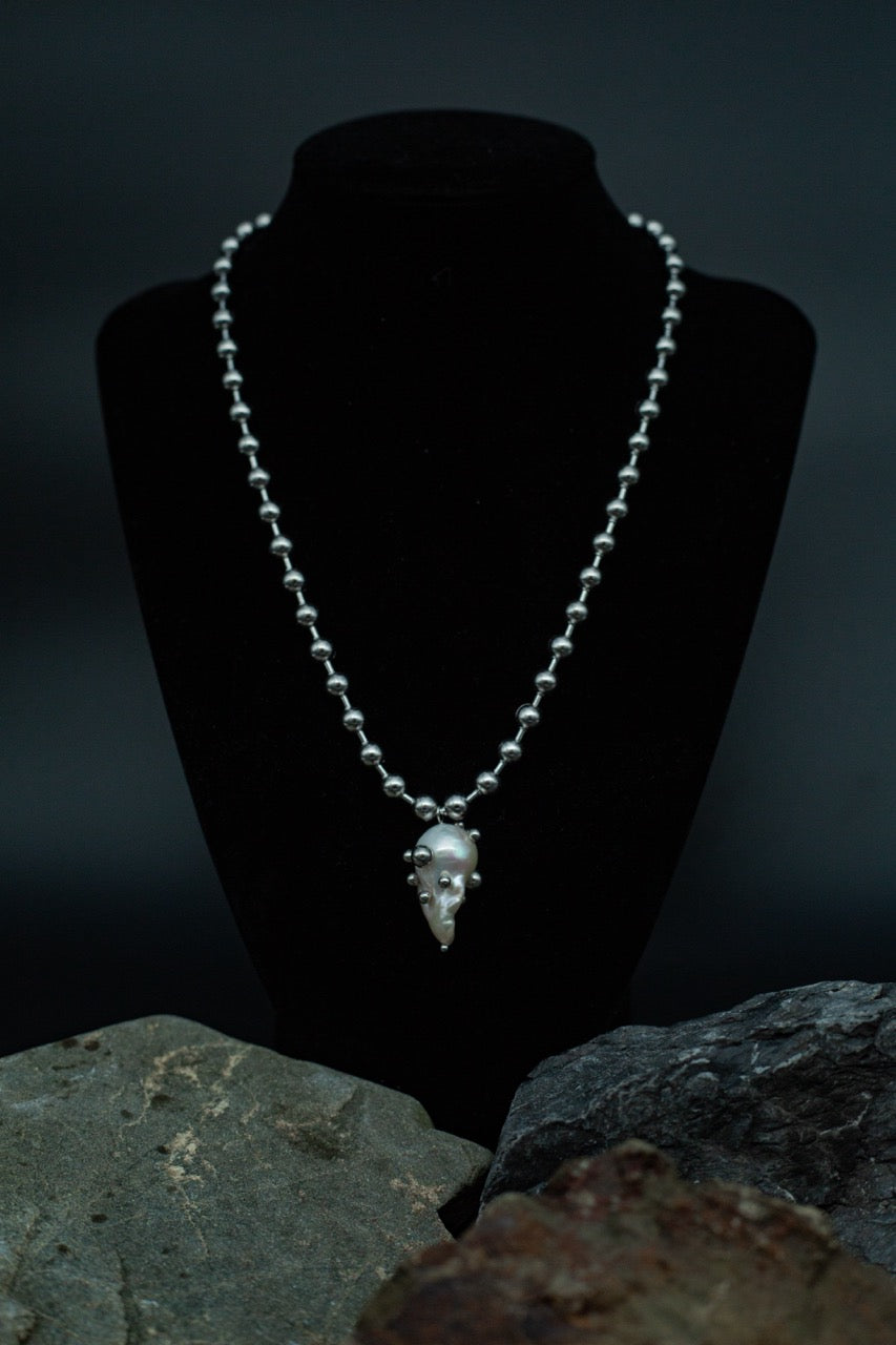 White Pearl Pendant Necklace [P1] - SEAPUNKS.XX