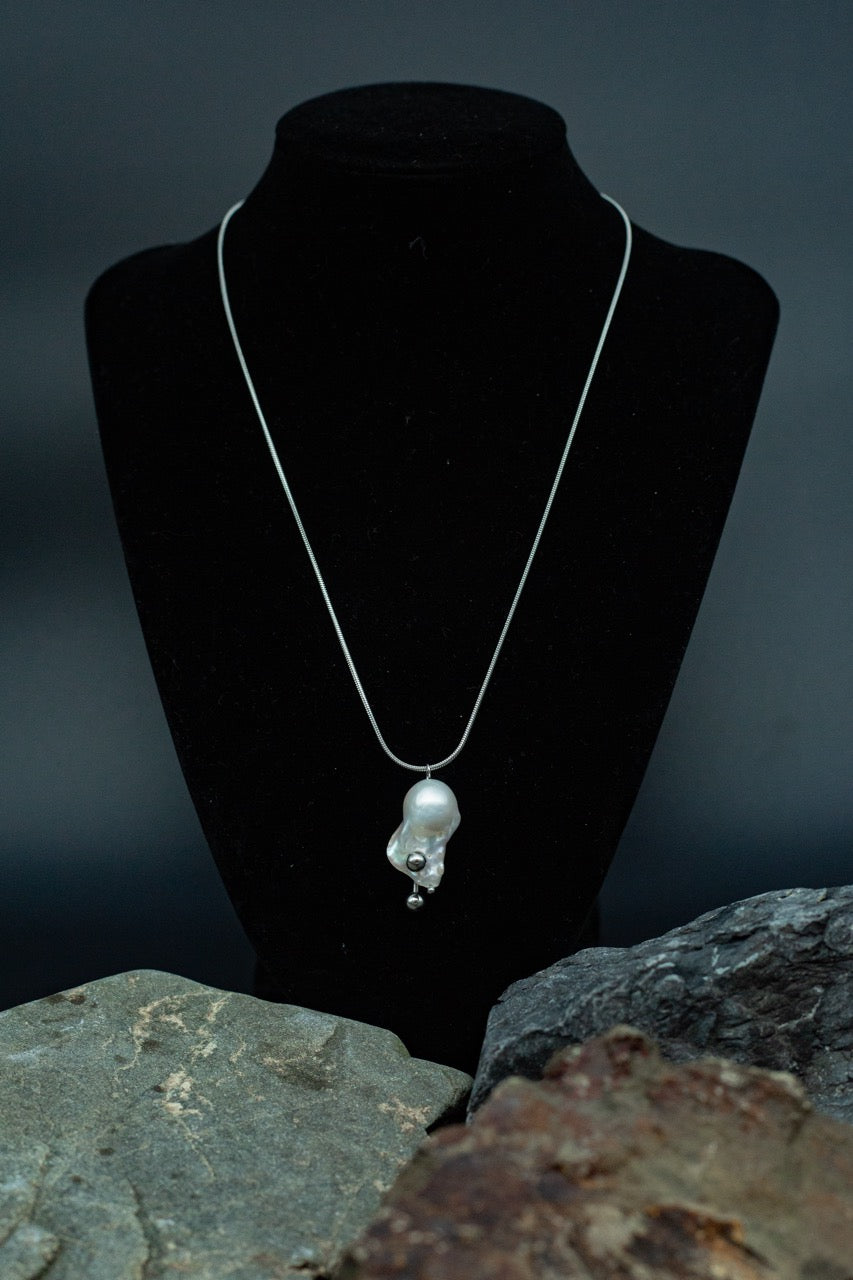 White Pearl Pendant Necklace [P6] - SEAPUNKS.XX