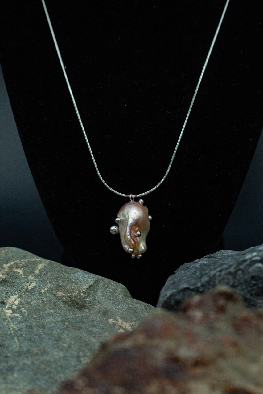 Pink Pearl Pendant Necklace [P8] - SEAPUNKS.XX