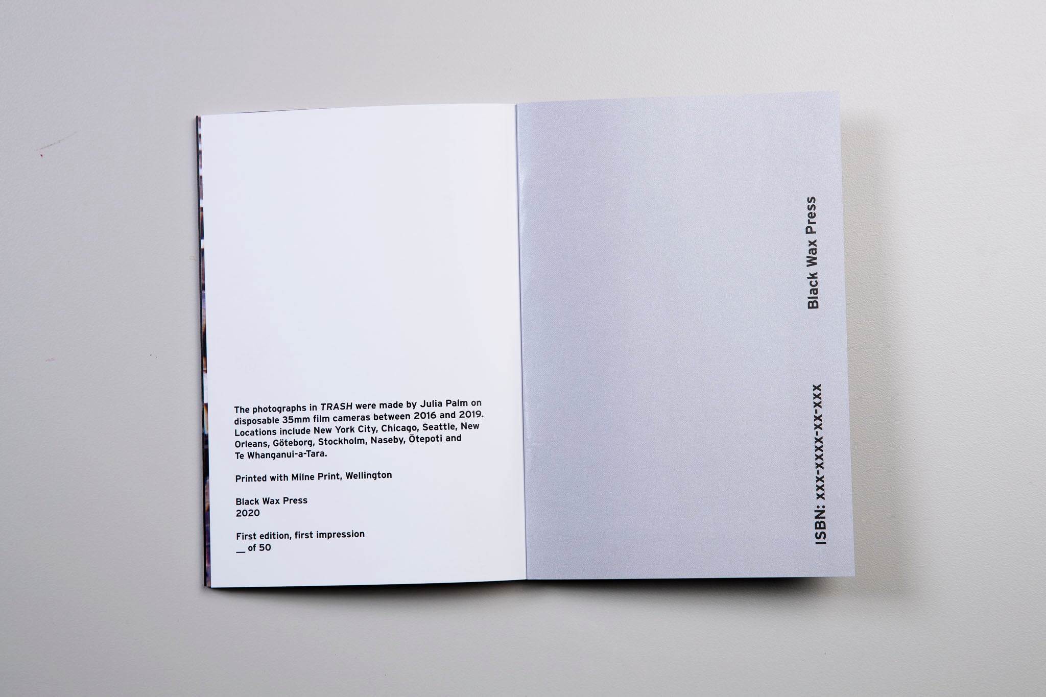 TRASH book - Black Wax Press